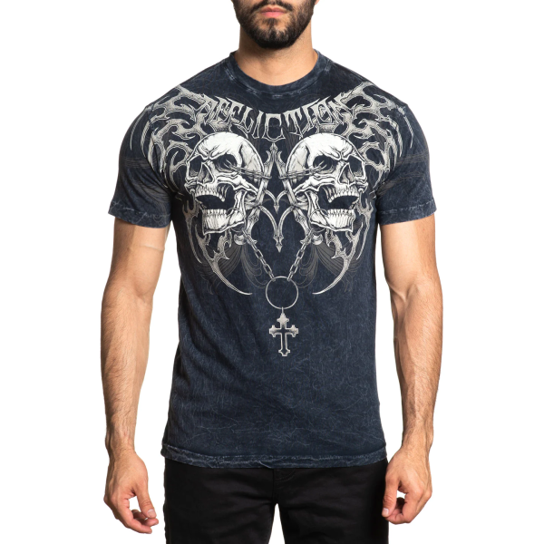 Футболка Affliction Shred Fest Black Heavy Lava Wash