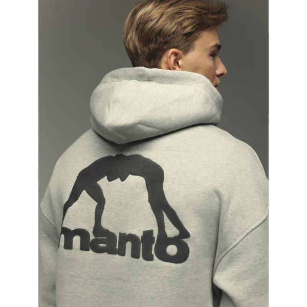 Худі MANTO Hoodie Label Oversize Heather Gray