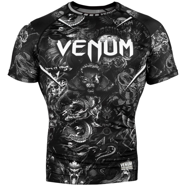 Рашгард Venum Art Short Sleeves Rashguard Black White