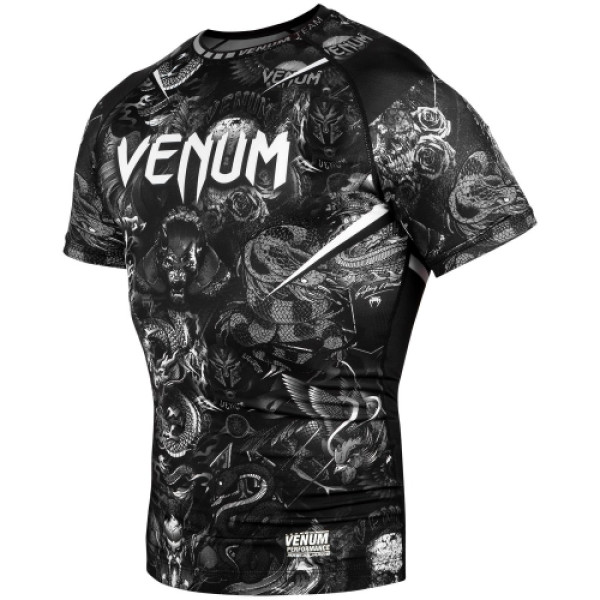 Рашгард Venum Art Short Sleeves Rashguard Black White