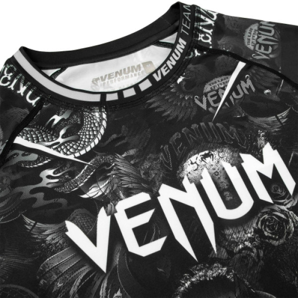 Рашгард Venum Art Short Sleeves Rashguard Black White