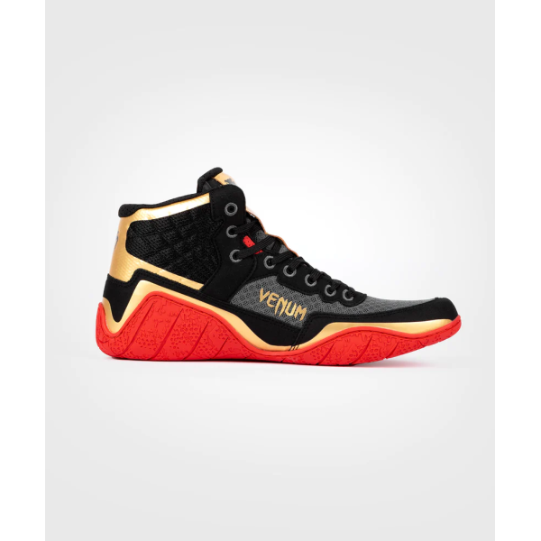 Борцівки Venum Elite Wrestling Shoes Black Gold Red