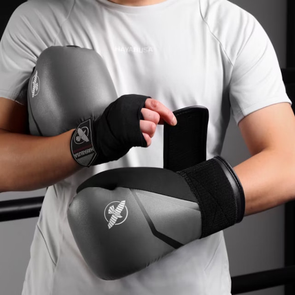 Боксерські рукавиці Hayabusa E1 Boxing Gloves Grey Black