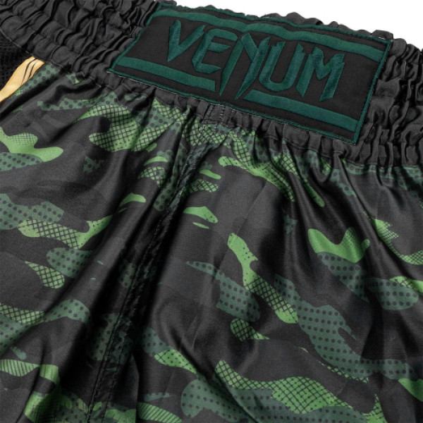 Шорти для тайського боксу Venum Full Cam Muay Thai Shorts Forest Camo Black