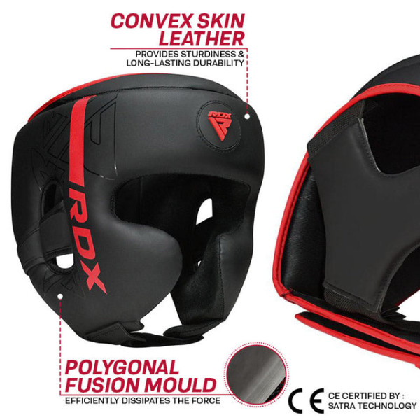 Шолом RDX F6 Kara Head Guard Matte Red