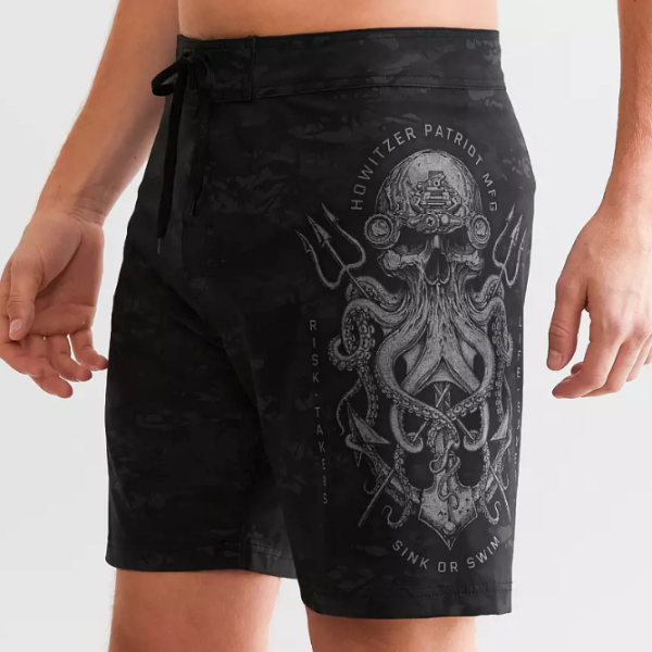 Пляжні шорти Howitzer Night Vision Stretch Boardshort Black Camo