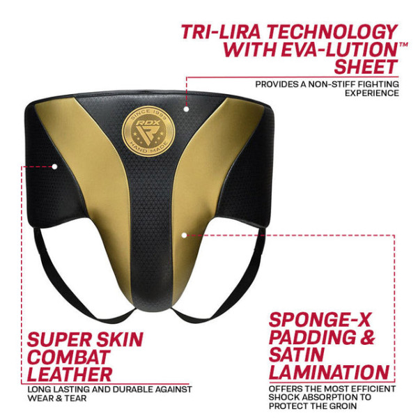 Захист паху RDX L1 Mark Pro MMA Training Groin Guard Golden
