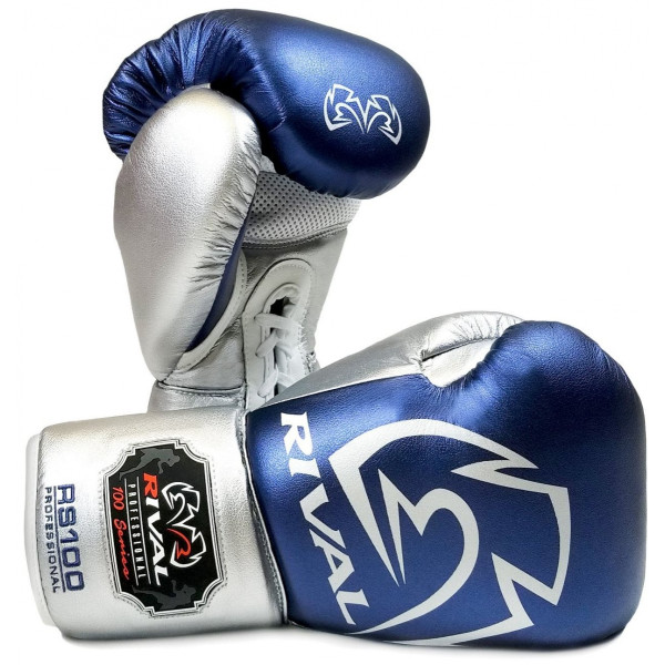 Боксерські рукавиці Rival RS100 Professional Sparring Gloves Blue Silver