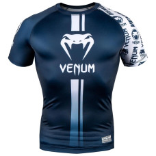Рашгард Venum Logos Short Sleeves Rashguard Navy Blue White
