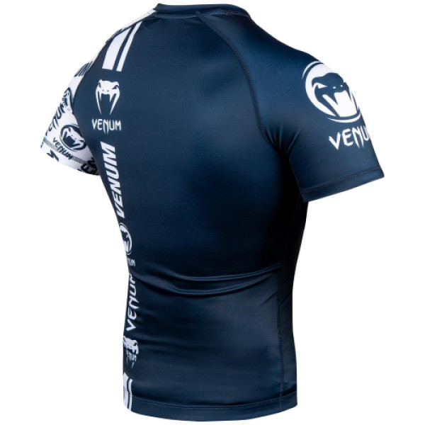 Рашгард Venum Logos Short Sleeves Rashguard Navy Blue White