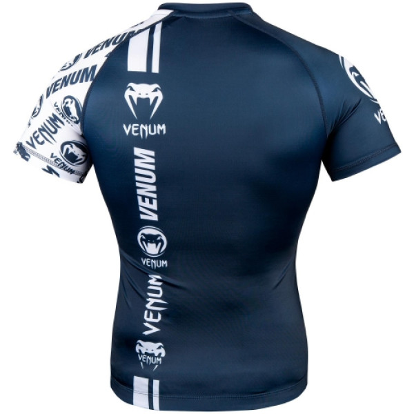 Рашгард Venum Logos Short Sleeves Rashguard Navy Blue White