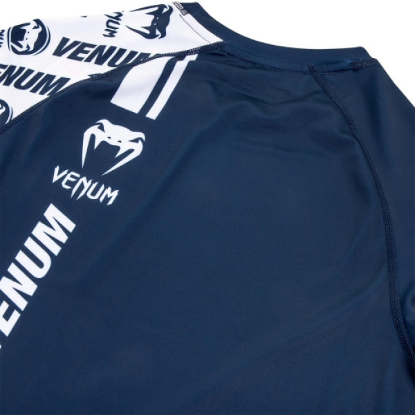 Рашгард Venum Logos Short Sleeves Rashguard Navy Blue White