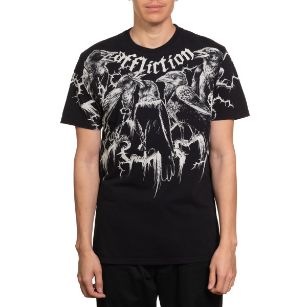 Футболка Affliction Crows Tee Black