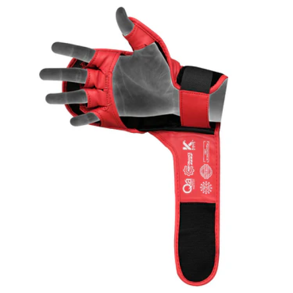 Рукавиці для ММА RDX Grappling Gloves Shooter Aura Plus T-17 RedBlack