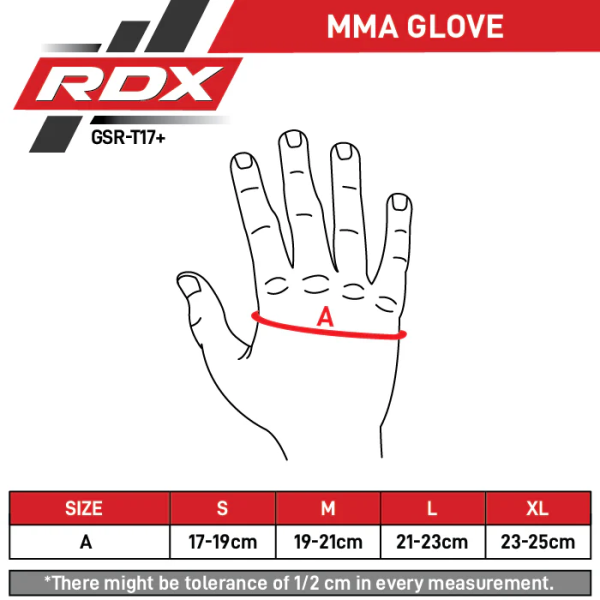 Рукавиці для ММА RDX Grappling Gloves Shooter Aura Plus T-17 RedBlack