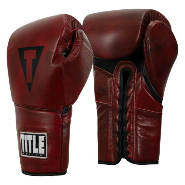 Бойові рукавиці Title Boxing Blood Red Leather Sparring Gloves