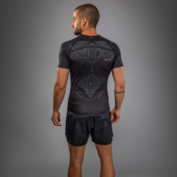 Рашгард Venum Eclipse Short Sleeve Rashguard Black Ivory
