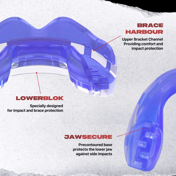 Капа для брекетів SAFEJAWZ Ortho Series Self-Fit Mouthguard for Braces Ice Blue