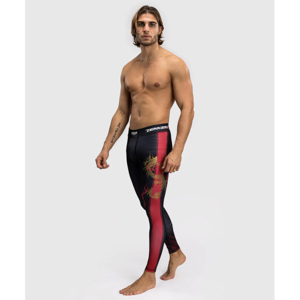 Чоловічі легінси Venum x TEKKEN 8 Marshall Law Spats Black Red Gold