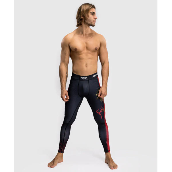 Чоловічі легінси Venum x TEKKEN 8 Marshall Law Spats Black Red Gold