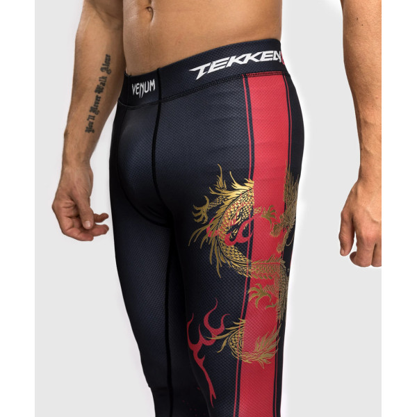 Чоловічі легінси Venum x TEKKEN 8 Marshall Law Spats Black Red Gold