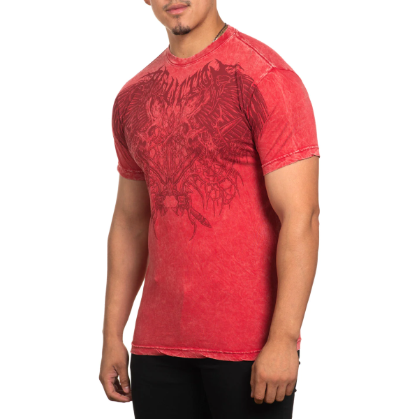 Футболка Affliction Toxic Wrath A25797 Cherry Lava Wash