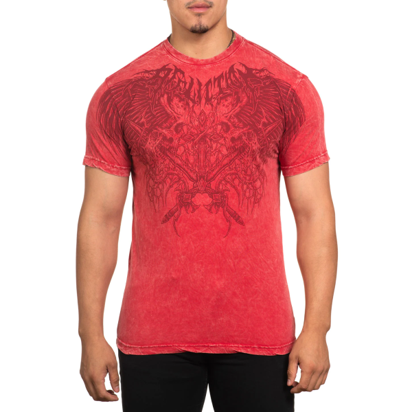 Футболка Affliction Toxic Wrath A25797 Cherry Lava Wash