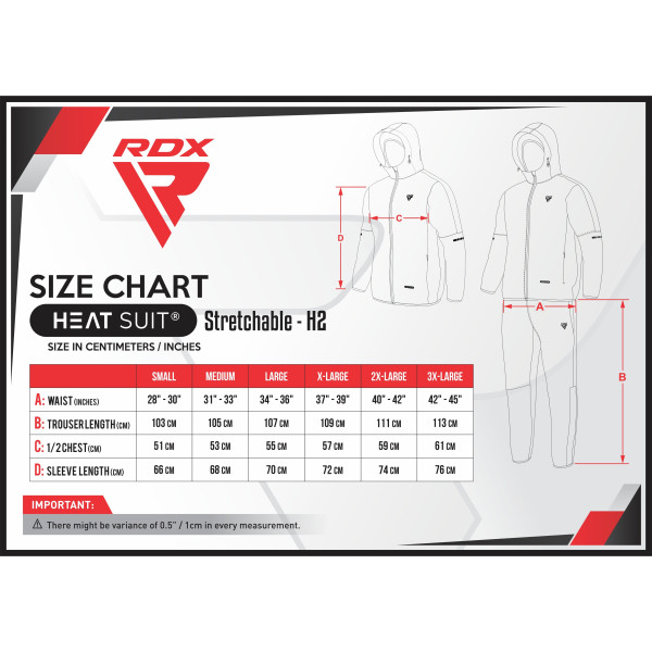 Костюм-сауна RDX H2 Weight Loss Sauna Suit Black
