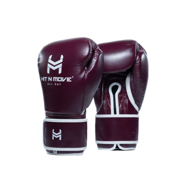 Боксерські рукавиці Hit N Move All Day Pro Grip Plus Gloves Hook and Loop Burgundy