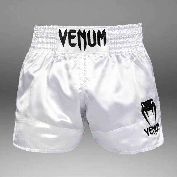 Тайські шорти Venum Classic Muay Thai Shorts White Black