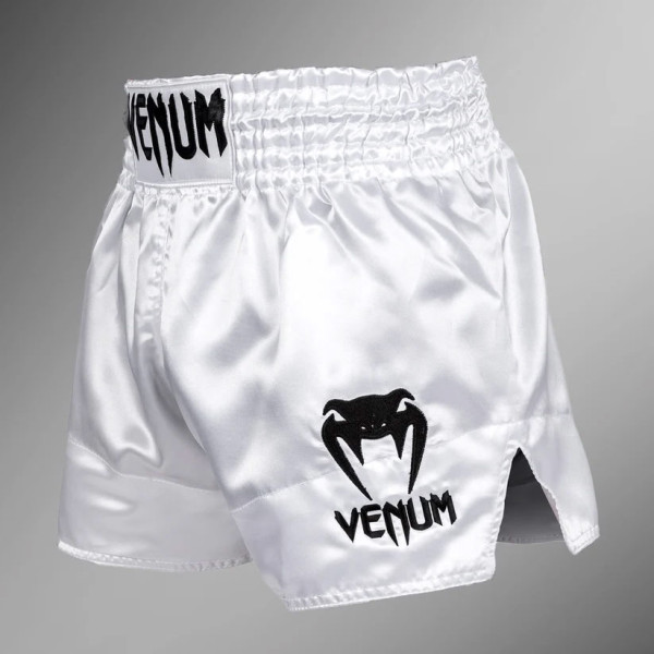 Тайські шорти Venum Classic Muay Thai Shorts White Black