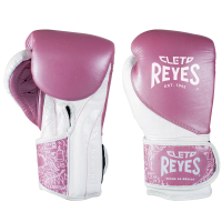 Боксерські рукавиці Cleto Reyes High Precision Leather Training Gloves Pink White