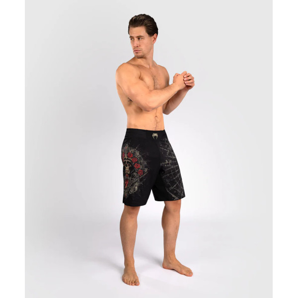 Шорти для MMA Venum Santa Muerte 5.0 Men’s Fight Shorts Deep Black Gold