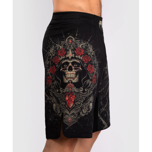 Шорти для MMA Venum Santa Muerte 5.0 Men’s Fight Shorts Deep Black Gold