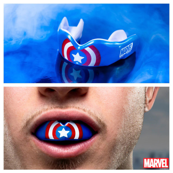 Капа SafeJawz Marvel Captain America Mouthguard Adult