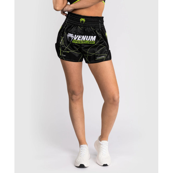 Жіночі тайські шорти Venum Training Camp 4.0 Muay Thai Short - Black/Neon Green
