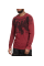 Лонгслів Affliction Crows Thermal Burgandy Lava Wash