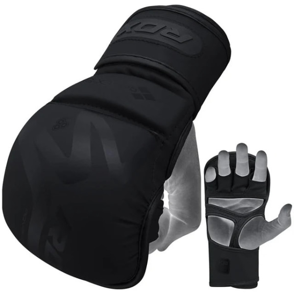 Рукавиці для ММА RDX T15 Noir Hybrid Mma Grappling Gloves Black