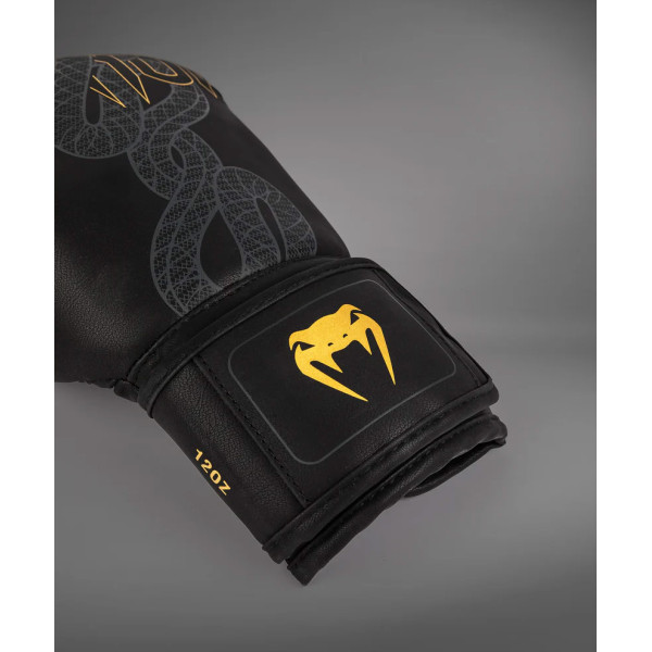 Боксерські рукавички Venum Serpenti Boxing Gloves Black Silver Gold
