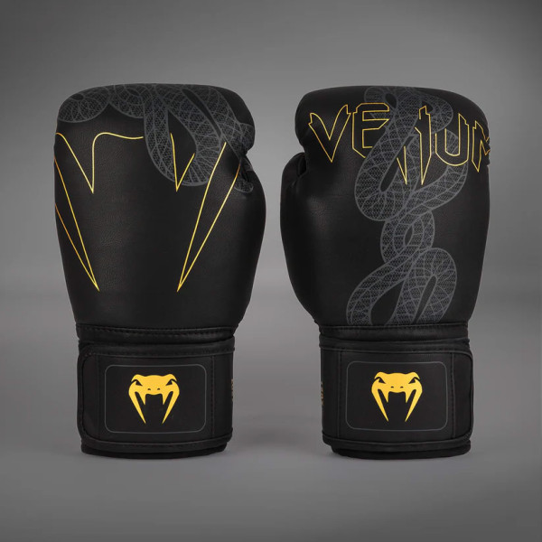 Боксерські рукавички Venum Serpenti Boxing Gloves Black Silver Gold