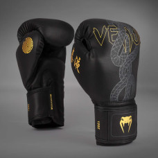 Боксерські рукавички Venum Serpenti Boxing Gloves Black Silver Gold