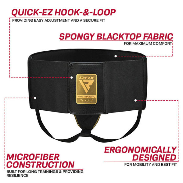 Захист паху RDX L1 Mark Pro MMA Training Groin Guard Golden