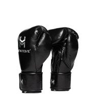 Боксерські рукавиці Hit N Move Horse Hair Boxing Gloves (Hook and Loop) Black