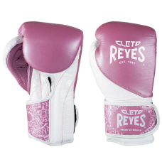 Боксерські рукавиці Cleto Reyes High Precision Leather Training Gloves Pink White