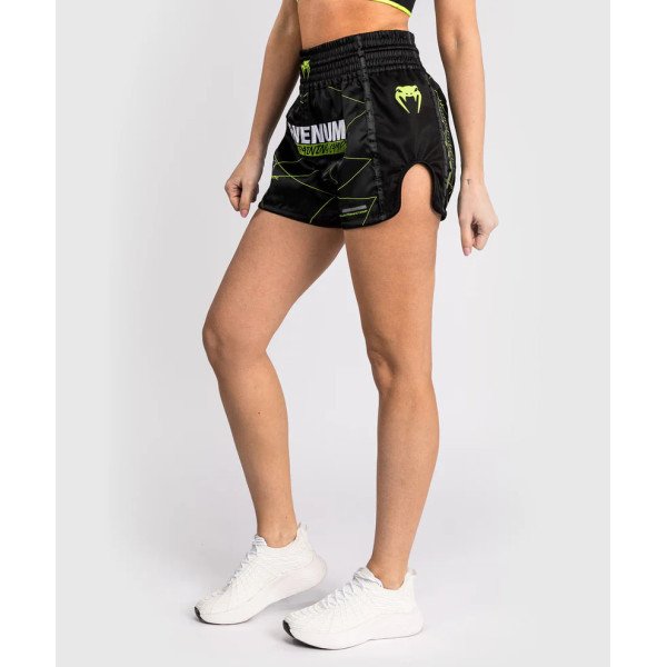 Жіночі тайські шорти Venum Training Camp 4.0 Muay Thai Short - Black/Neon Green