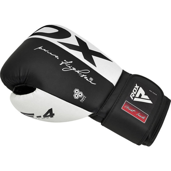 Боксерські рукавиці RDX F4 Boxing Gloves Hook & Loop White Black