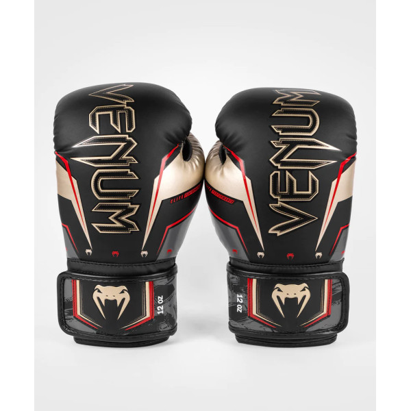 Боксерські рукавички Venum Elite Evo Boxing Gloves - Black Gold Red