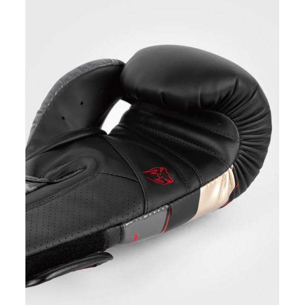 Боксерські рукавички Venum Elite Evo Boxing Gloves - Black Gold Red