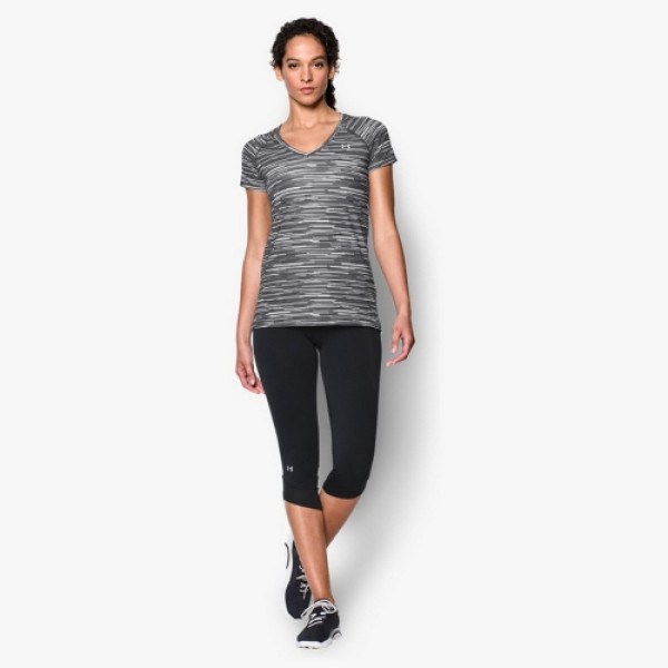 Жіноча футболка Under Armour Mesh Printed V-Neck White