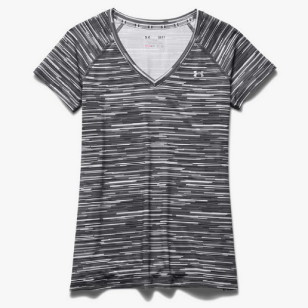 Жіноча футболка Under Armour Mesh Printed V-Neck White